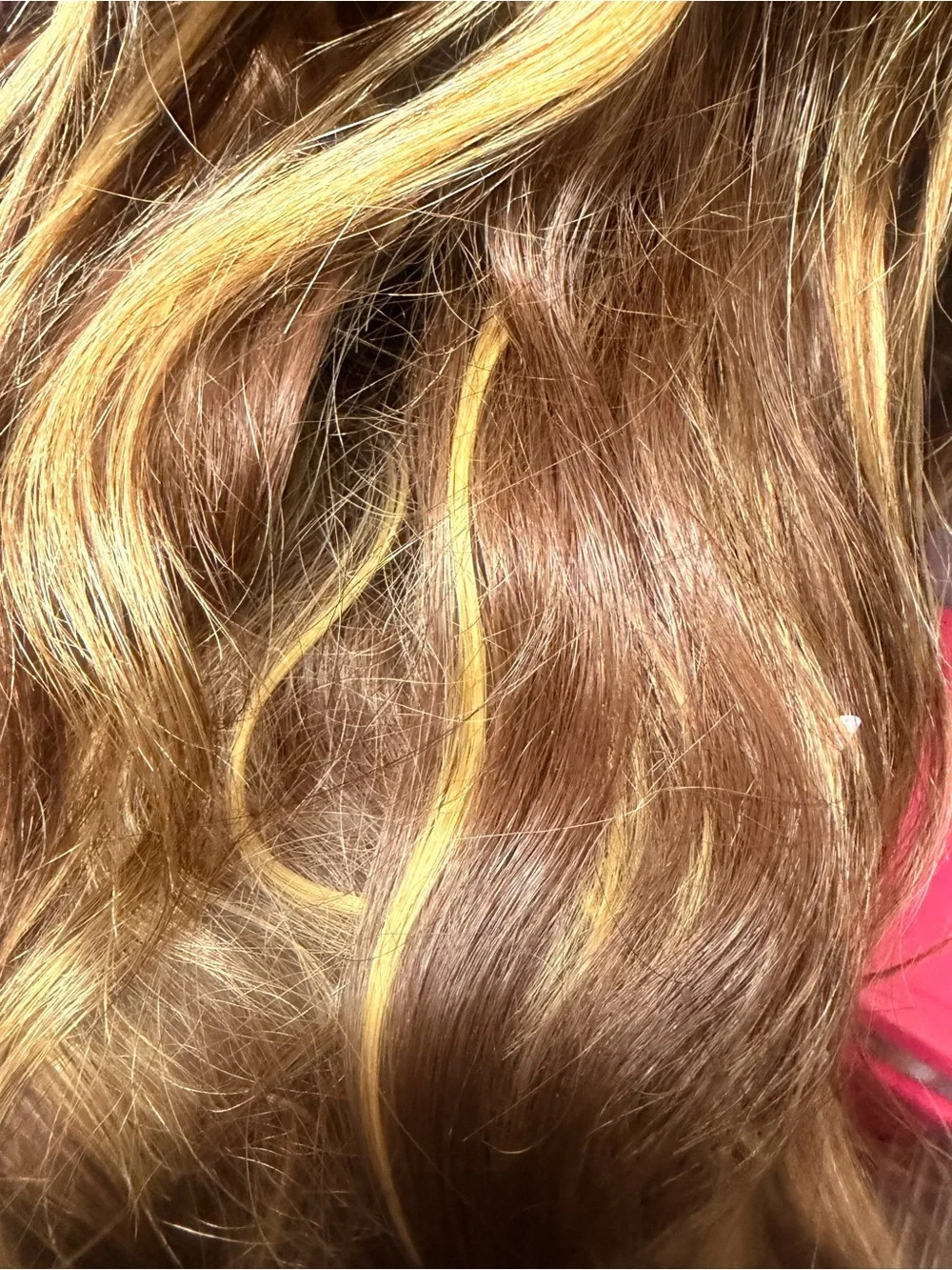 Stylish Brown Wig with Golden Blonde Highlights - Women Hair synthetic